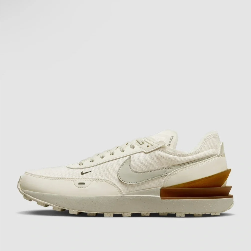 Nike Cream and Brown Waffle Sneakers
